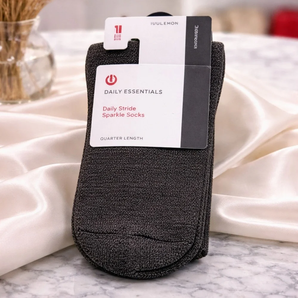 lululemon athletica Men's Athletic Socks - Black, Lime, and Red
